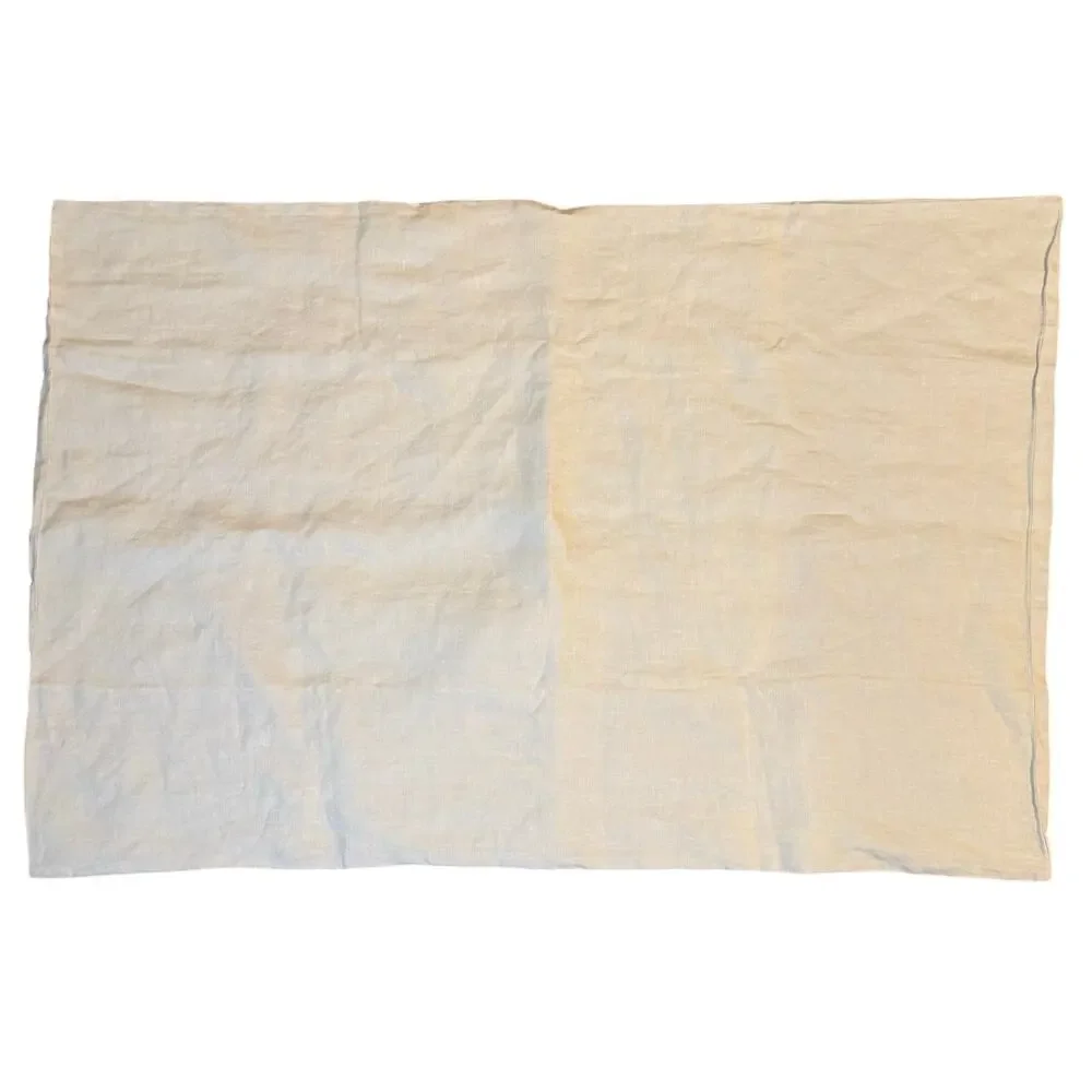 Crate & Barrel Aire Natural European 100% Linen Pillowcases Flax Beige Set of 2